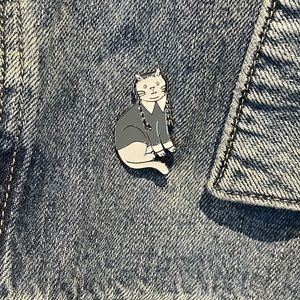 Wednesday Addams Cat Pin